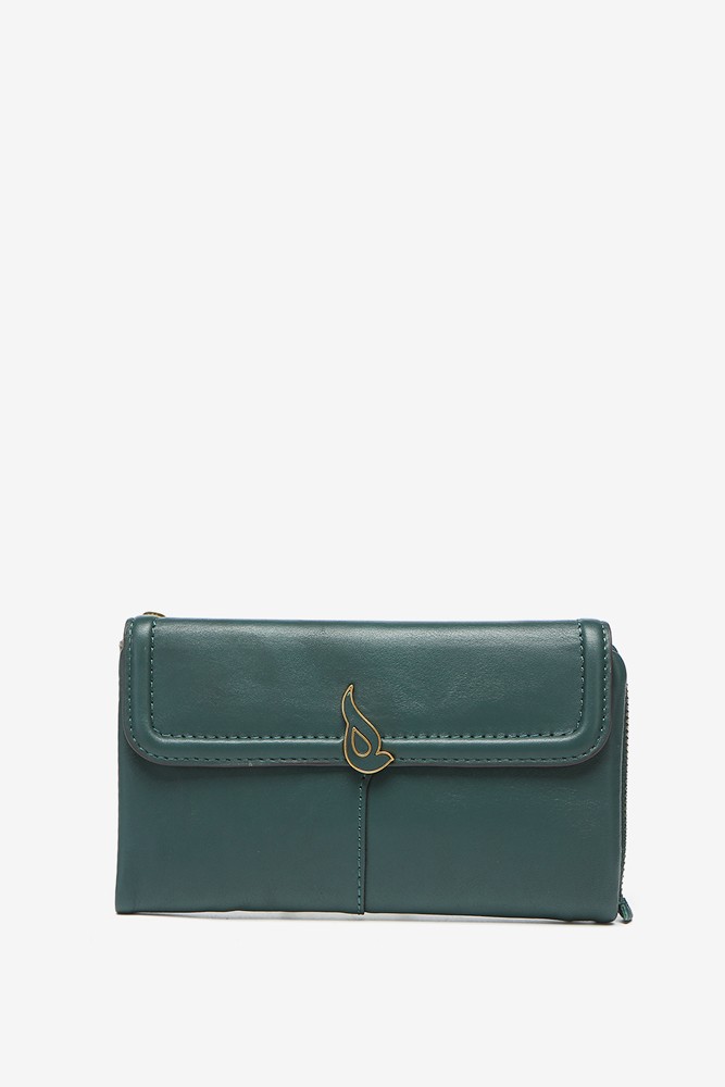 Abbacino Cartera grande con solapa en piel verde Envío gratis