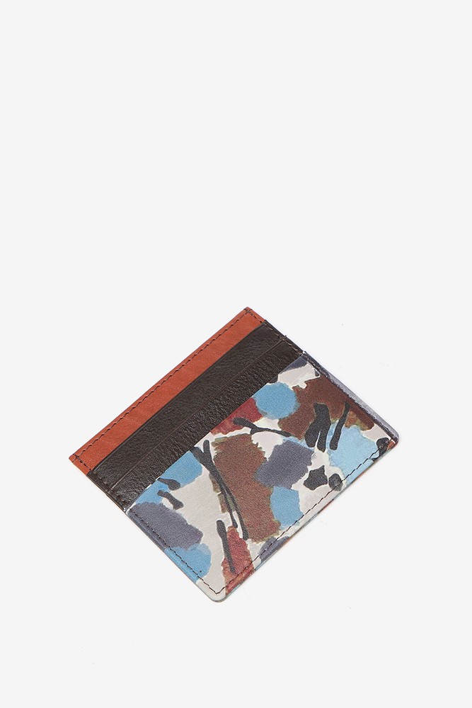 Abbacino Tarjetero en piel con estampado multicolor ÚLTIMAS EDICIONES