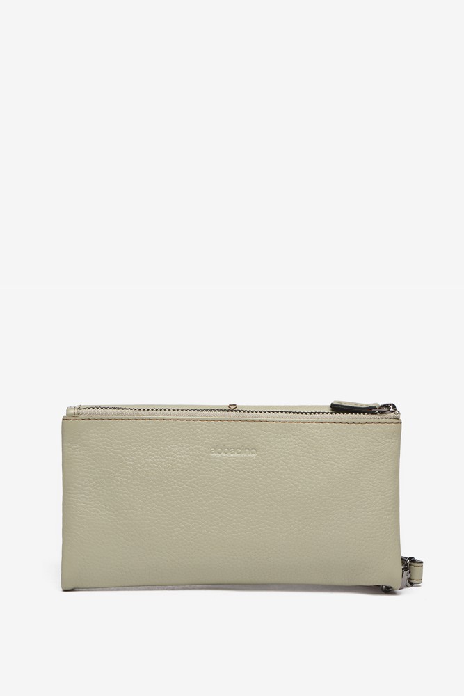 Abbacino Cartera grande de piel en verde Precios de Black Friday