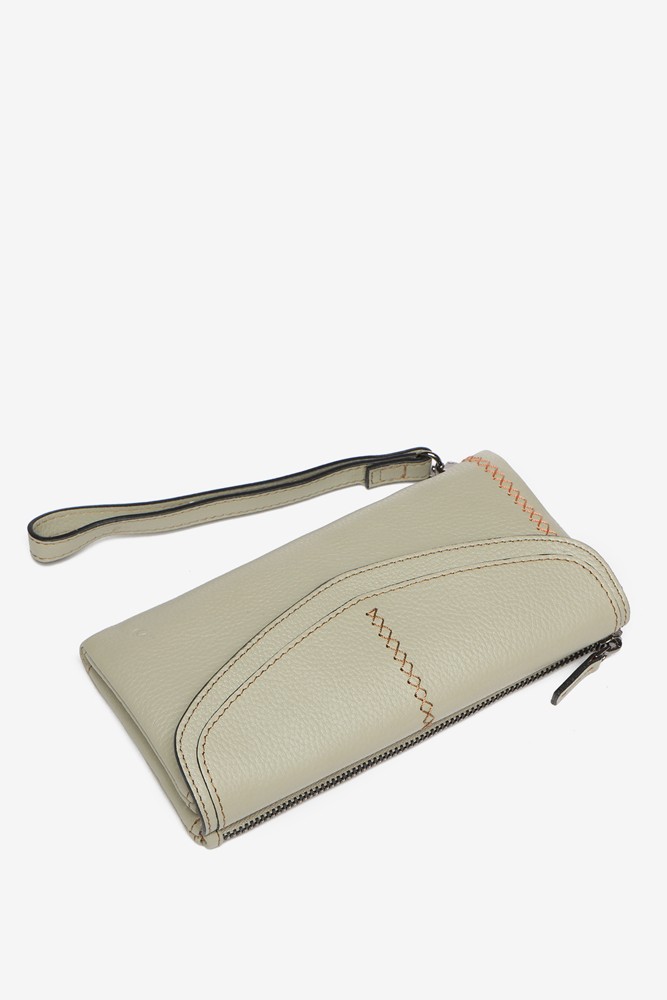 Abbacino Cartera grande de piel en verde Precios de Black Friday