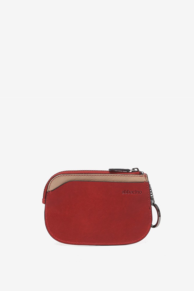 Abbacino Tarjetero en piel roja Ofertas de temporada