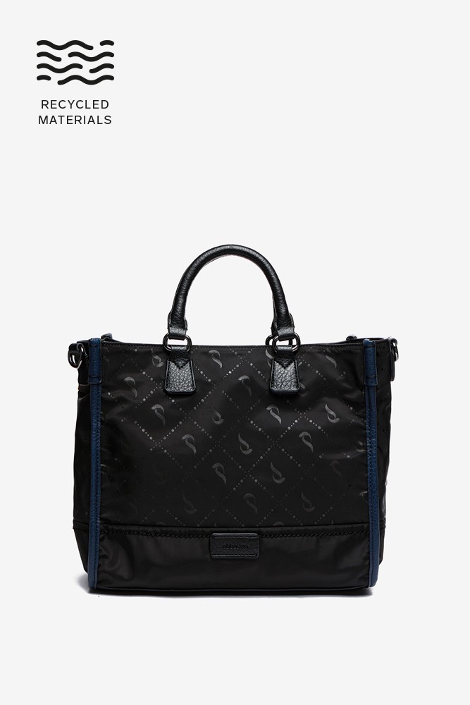 Abbacino Bolso shopper en materiales reciclados negro 2025