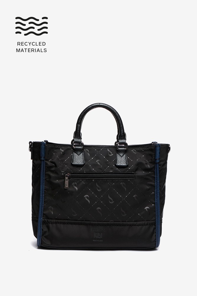 Abbacino Bolso shopper en materiales reciclados negro 2025