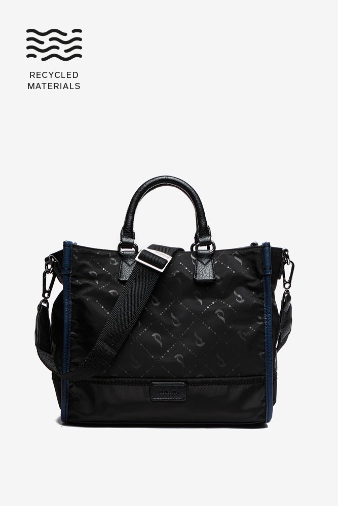 Abbacino Bolso shopper en materiales reciclados negro 2025
