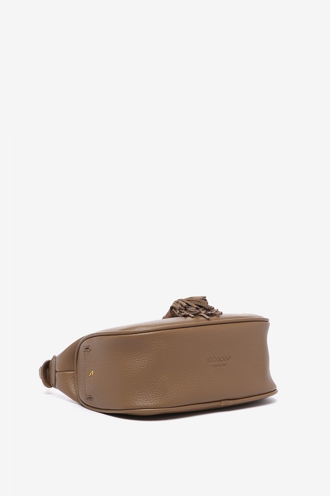 Abbacino Bandolera con borla en materiales reciclados taupe En línea