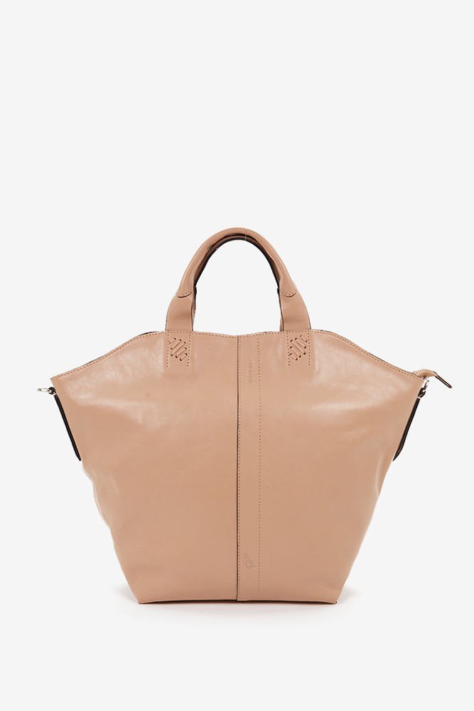 Abbacino Bolso shopper de mujer en piel beige Rebajas