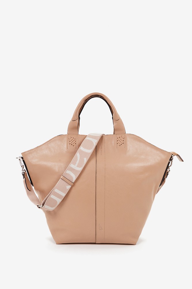 Abbacino Bolso shopper de mujer en piel beige Rebajas