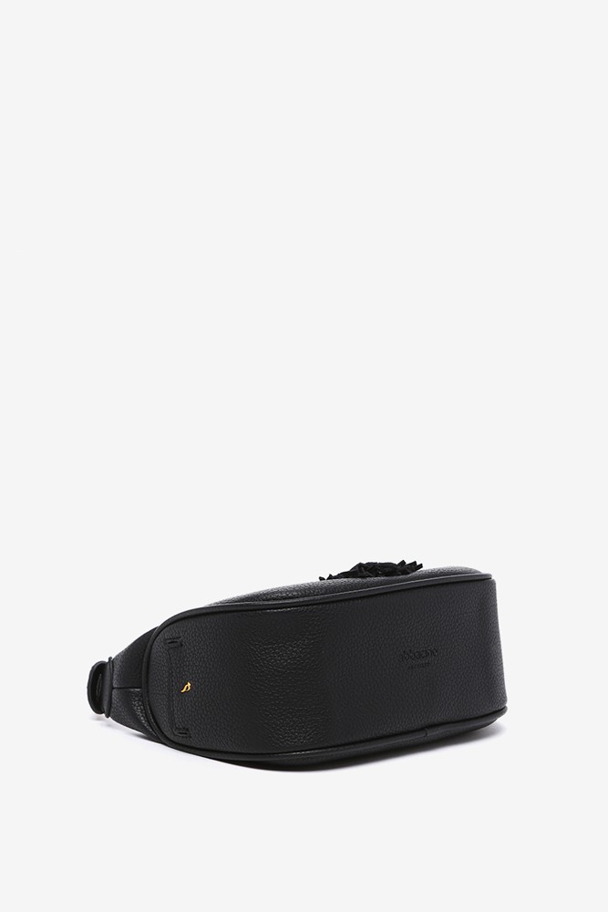 Abbacino Bandolera con borla en materiales reciclados negro Rebajas baratas