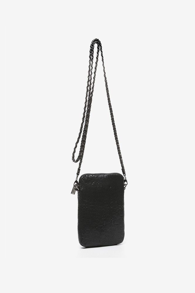 Abbacino Bolso para el móvil de malla metálica en negro