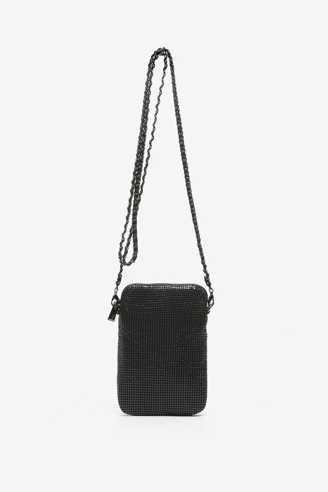 Abbacino Bolso para el móvil de malla metálica en negro Rebajas de fábrica