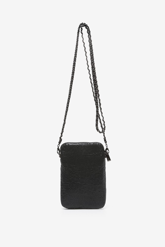Abbacino Bolso para el móvil de malla metálica en negro Rebajas de fábrica