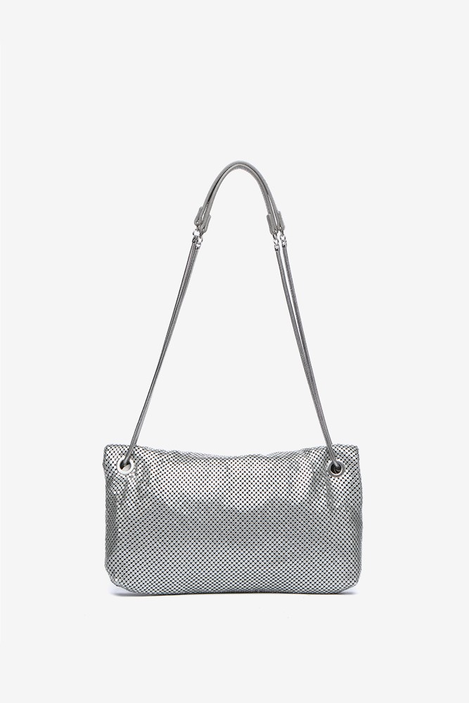 Abbacino Bolso de fiesta en malla metálica plata Descuento