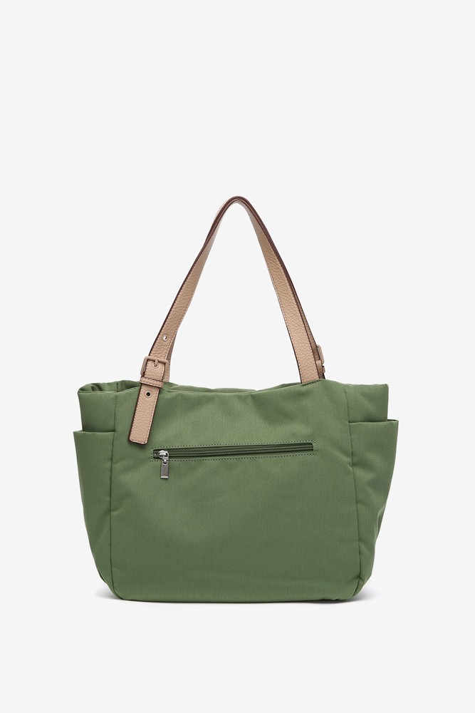 Abbacino Bolso shopper en materiales reciclados y acolchados verde Oferta especial