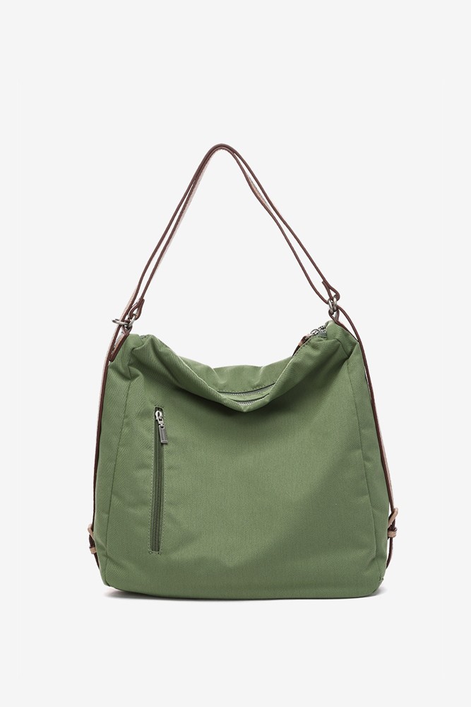 Abbacino Bolso - mochila en materiales reciclados y acolchados verde Últimos 3 días