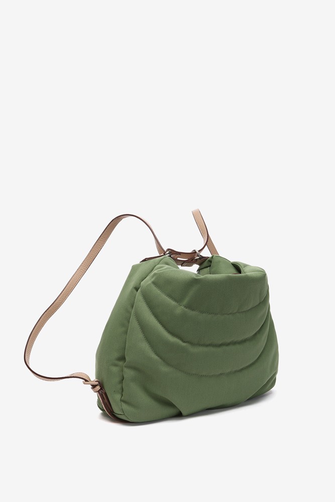 Abbacino Bolso - mochila en materiales reciclados y acolchados verde Últimos 3 días