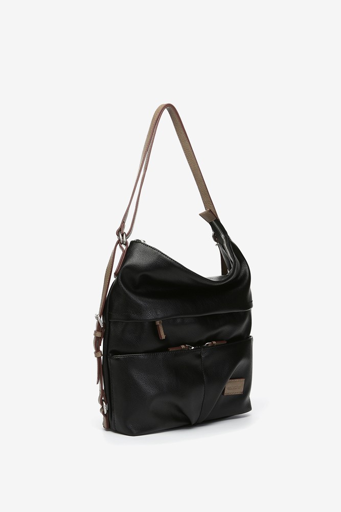 Abbacino Bolso - mochila en materiales reciclados negra