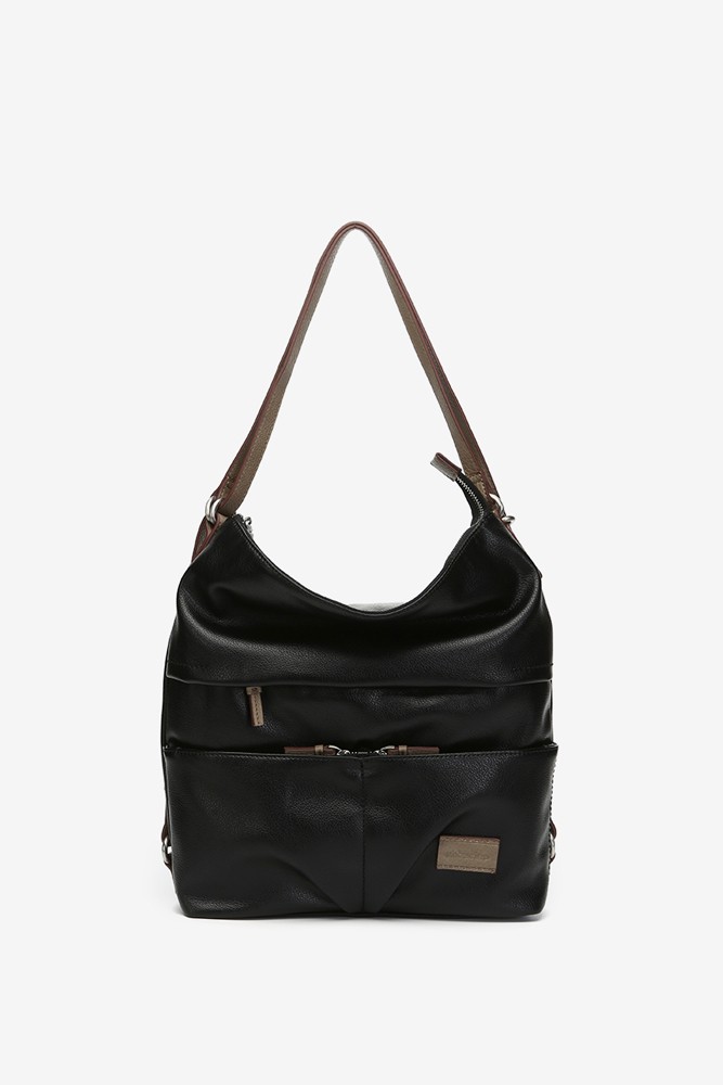 Abbacino Bolso - mochila en materiales reciclados negra Últimos 2 días