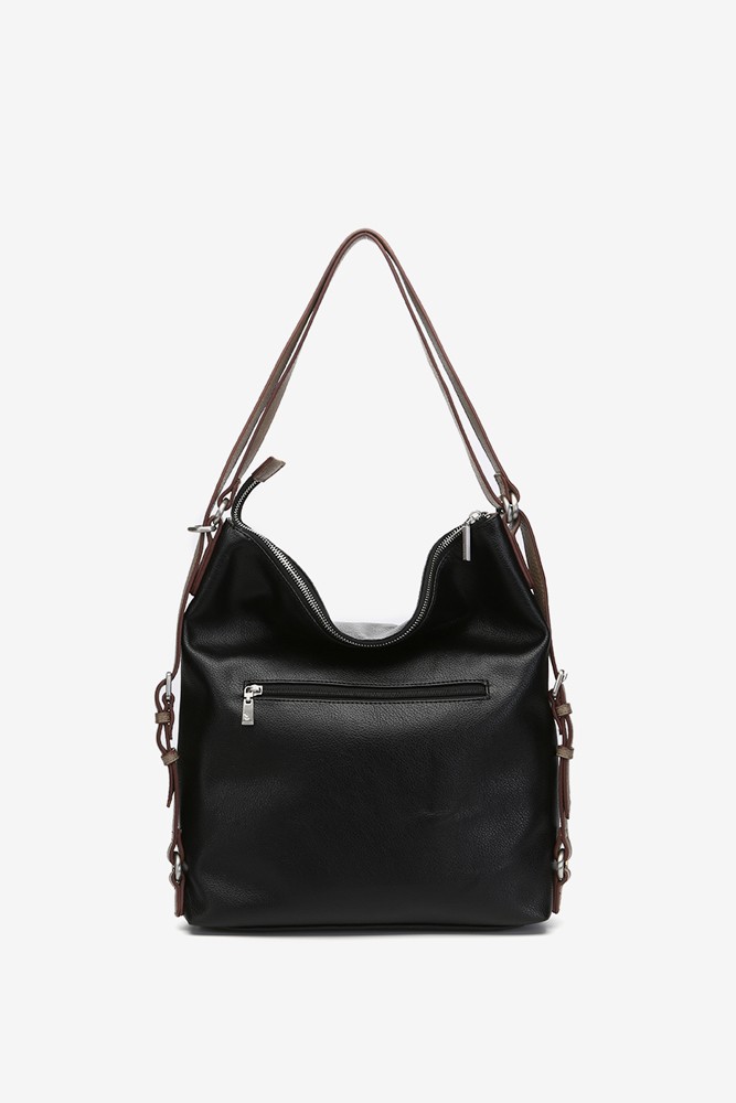 Abbacino Bolso - mochila en materiales reciclados negra Últimos 2 días
