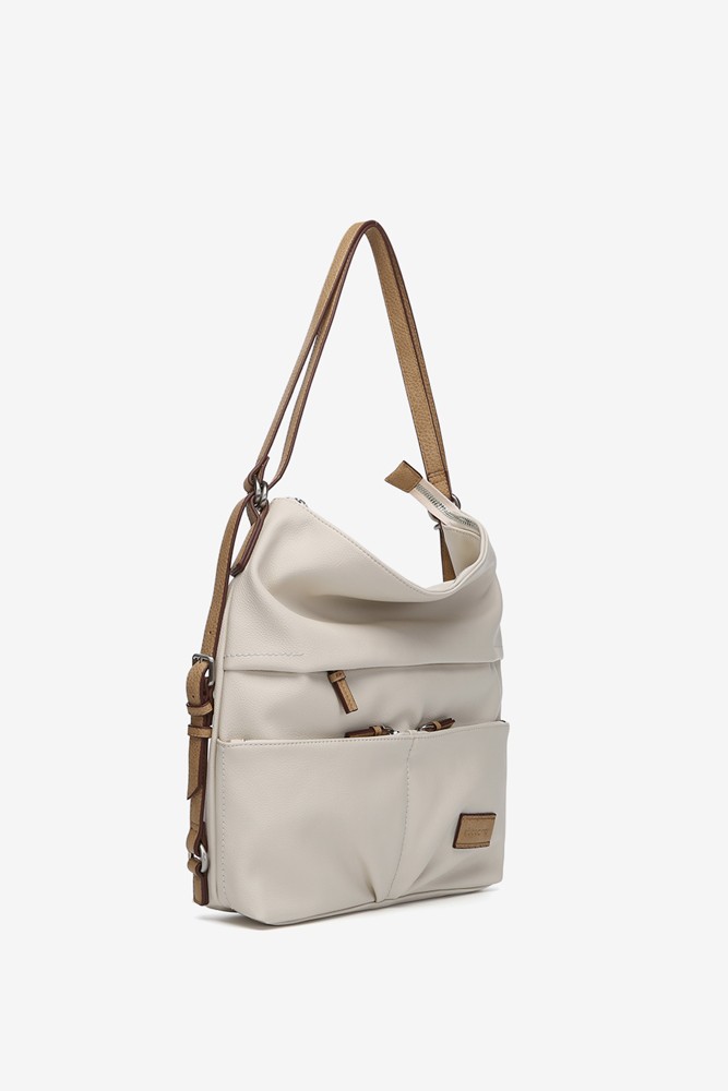 Abbacino Bolso - mochila en materiales reciclados beige