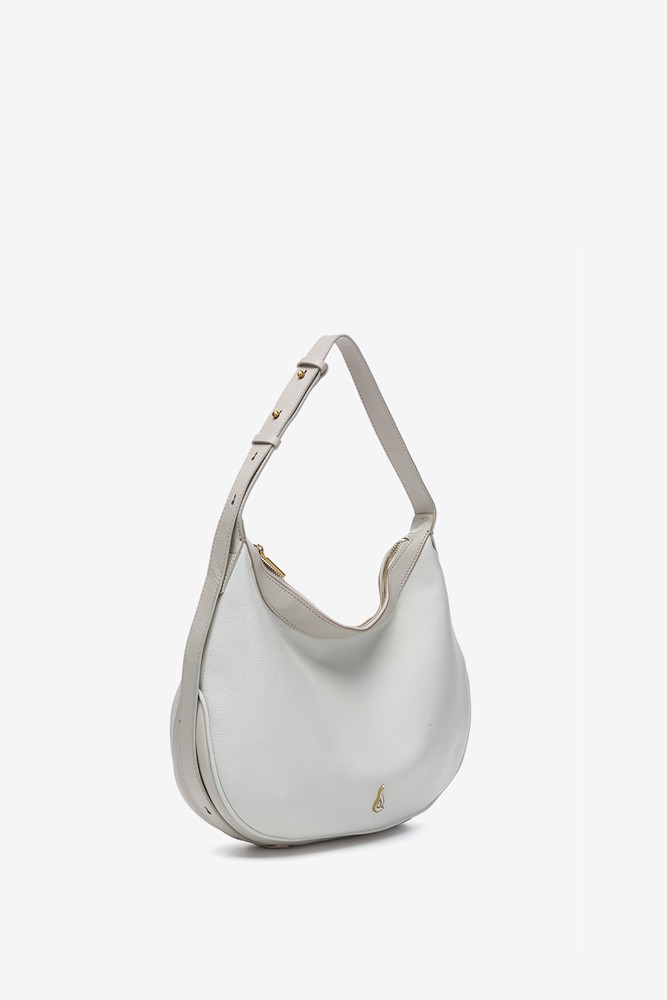 Abbacino Bolso de hombro en piel blanca