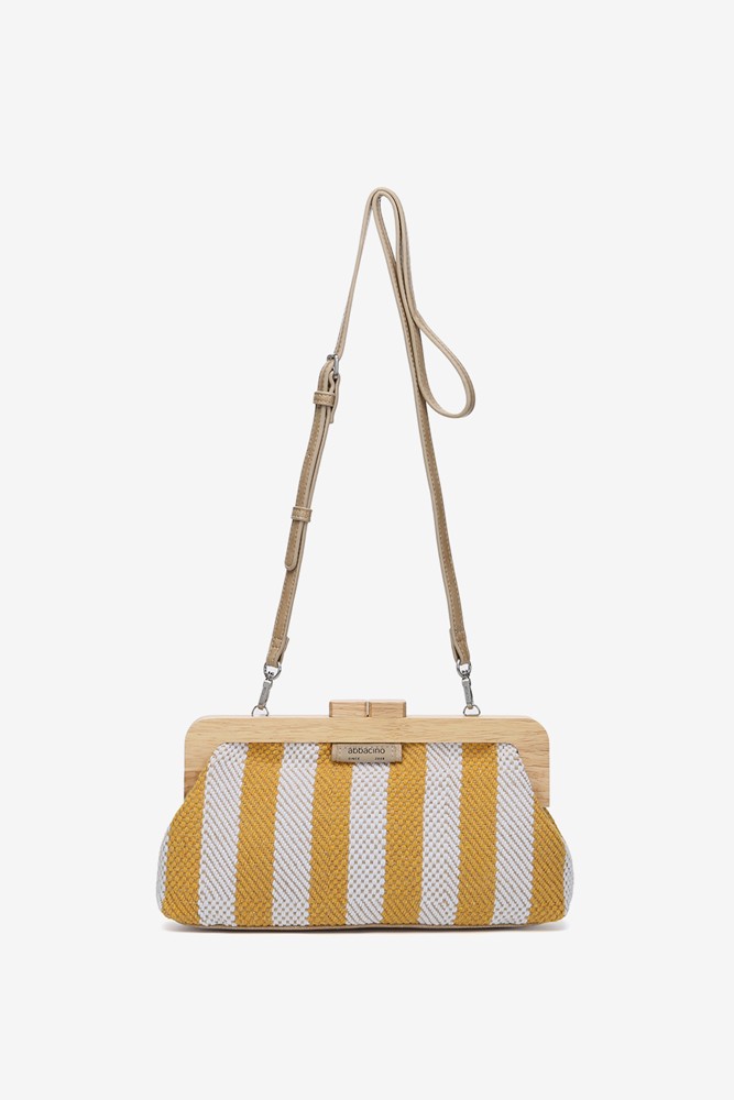 Abbacino Clutch de fiesta a rayas en amarillo Liquidación