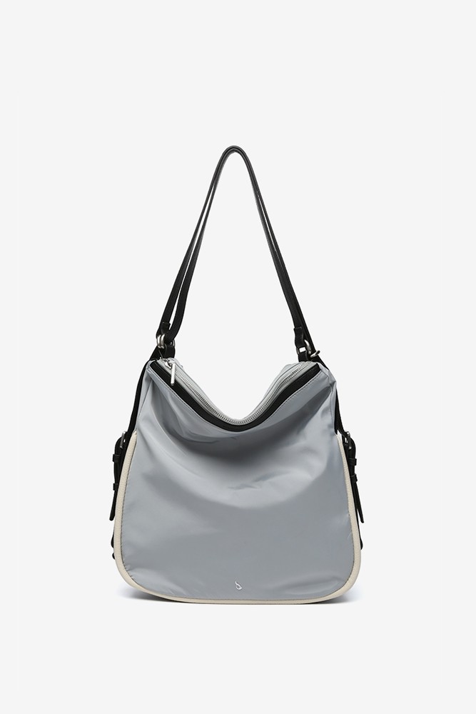 Abbacino Bolso - mochila en materiales reciclados gris Ahorra y exporta