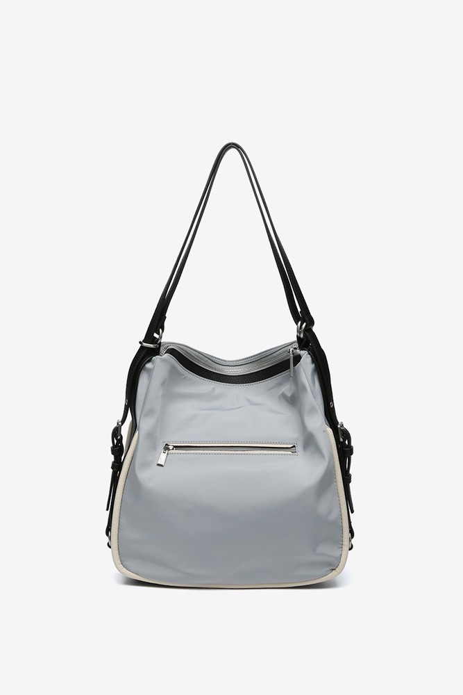 Abbacino Bolso - mochila en materiales reciclados gris Ahorra y exporta