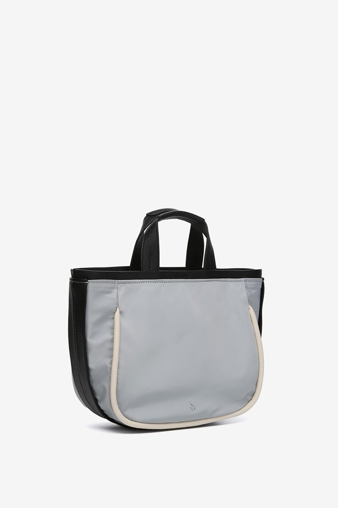 Abbacino Bolso shopper en materiales reciclados gris
