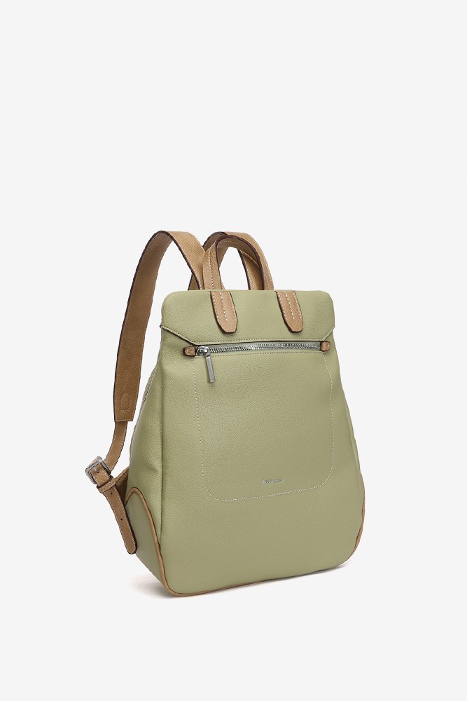Abbacino Mochila en materiales reciclados verde