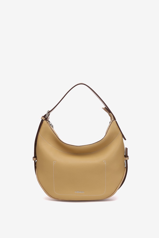 Abbacino Bolso de hombro en materiales reciclados camel Precio ultrabajo
