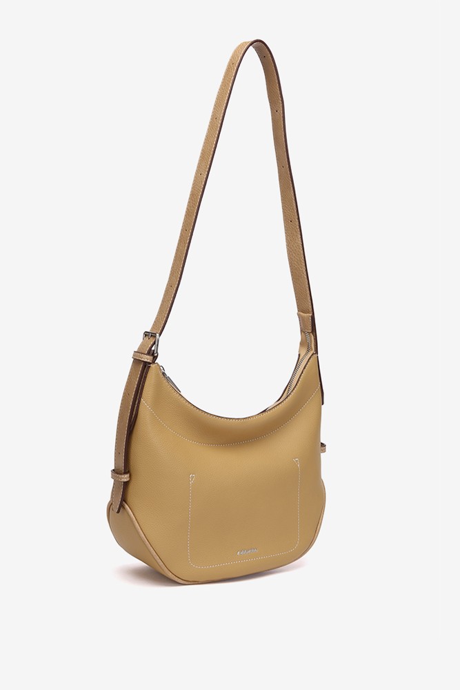 Abbacino Bolso de hombro en materiales reciclados camel Precio ultrabajo