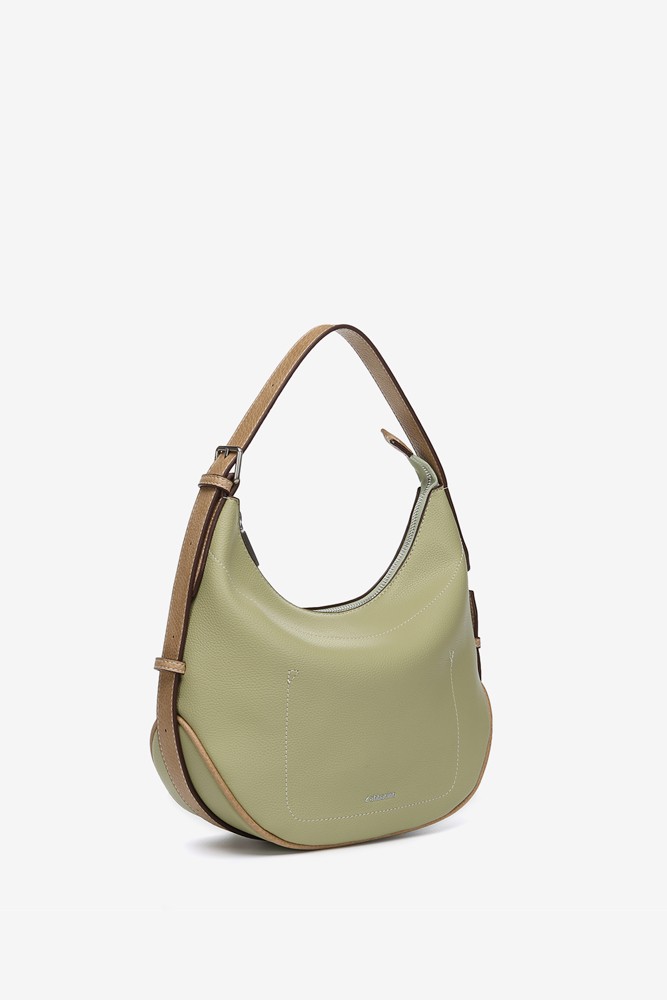 Abbacino Bolso de hombro en materiales reciclados verde