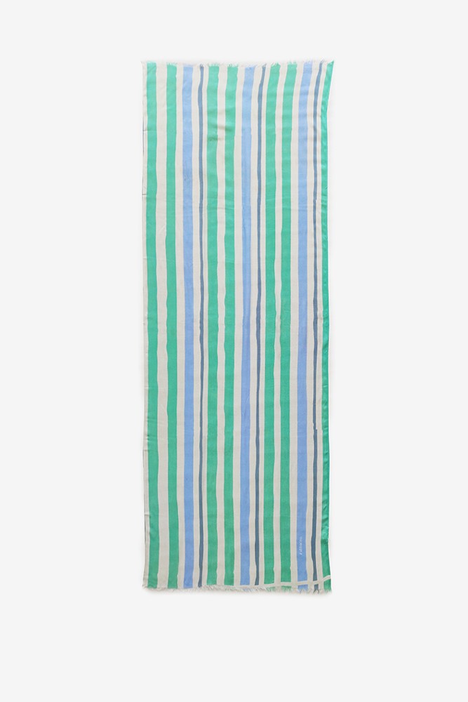 Abbacino Pañuelo de mujer de viscosa con print a rayas turquesa Outlet online