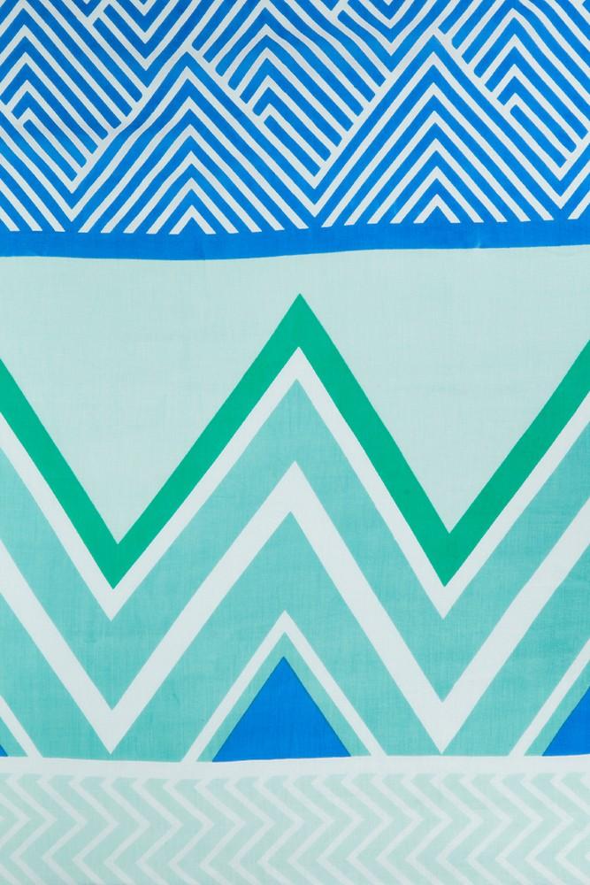 Abbacino Toalla de playa con estampado geométrico en turquesa Liquidación