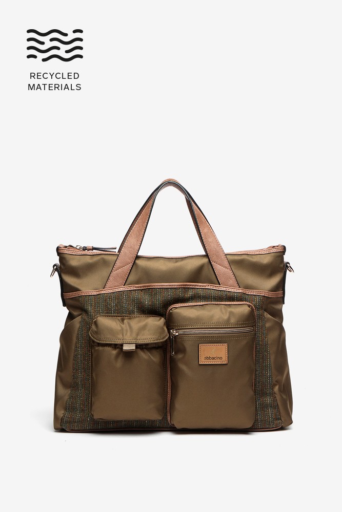 Abbacino Bolso shopper para el portátil en materiales reciclados verde Promoción por tiempo limitado