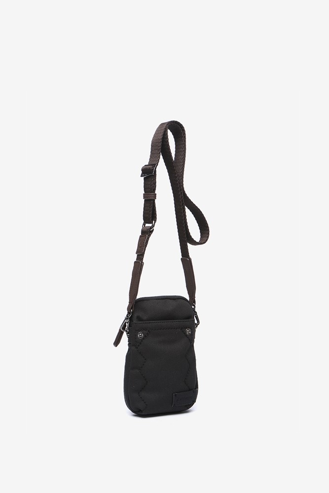 Abbacino Bolso para el móvil en materiales reciclados negro Ahorra y exporta