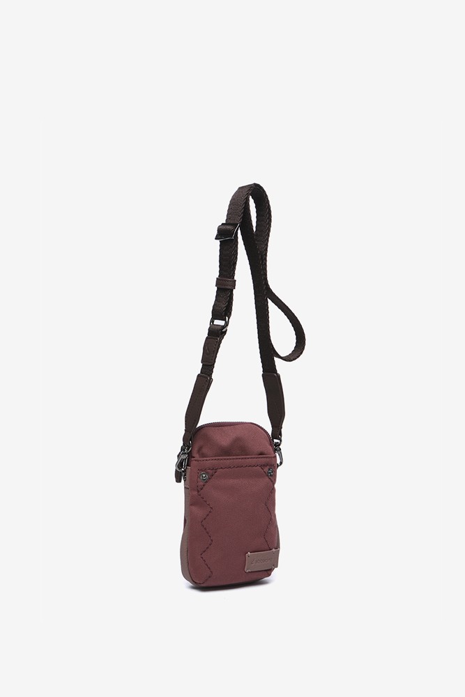 Abbacino Bolso para el móvil en materiales reciclados burdeos Precios de Black Friday