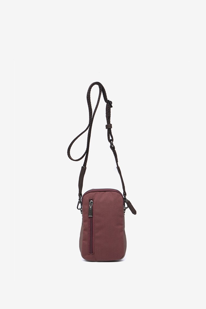 Abbacino Bolso para el móvil en materiales reciclados burdeos Precios de Black Friday