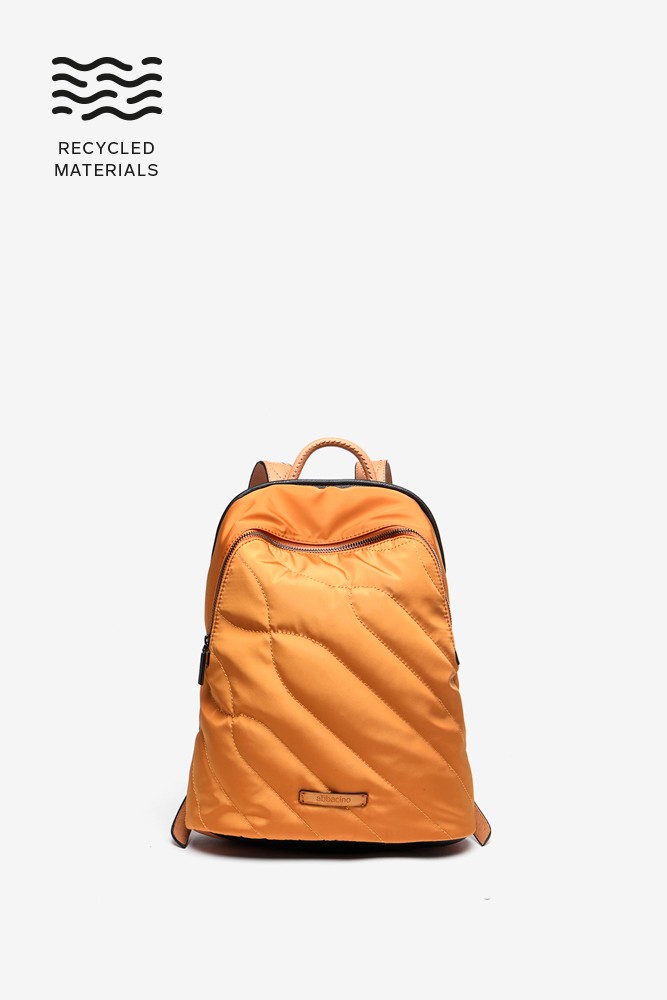 Abbacino Mochila en materiales reciclados y acolchados ámbar En oferta