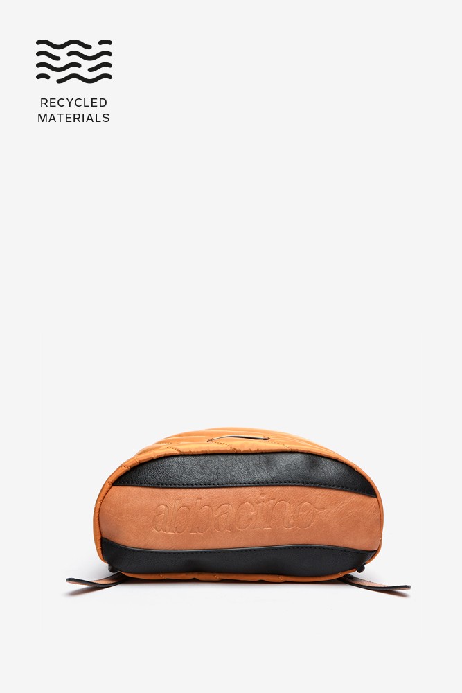 Abbacino Mochila en materiales reciclados y acolchados ámbar En oferta