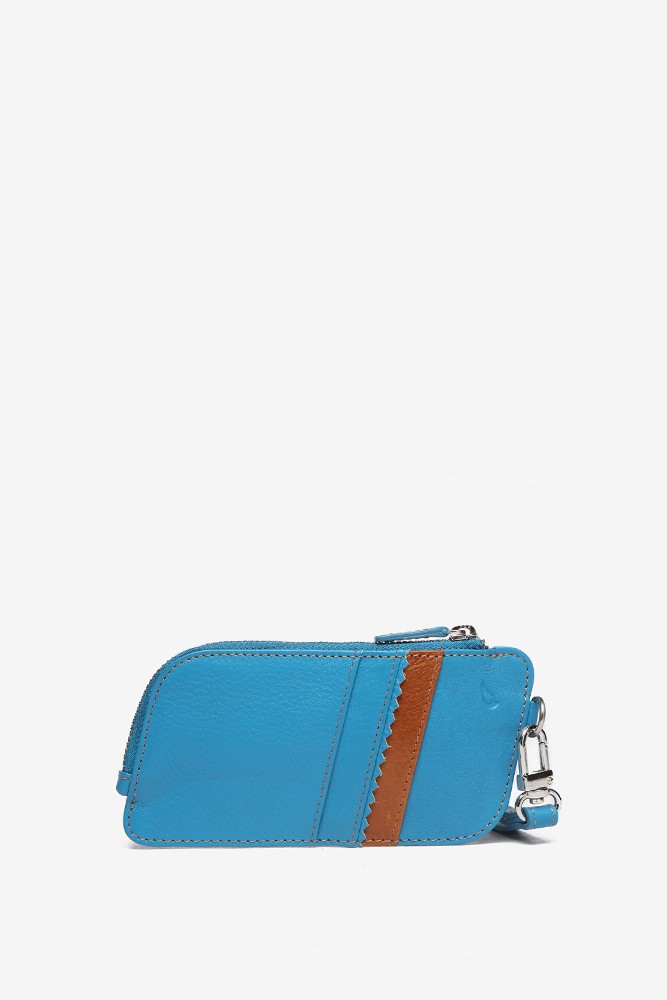Abbacino Monedero de piel en azul Ofertas especiales
