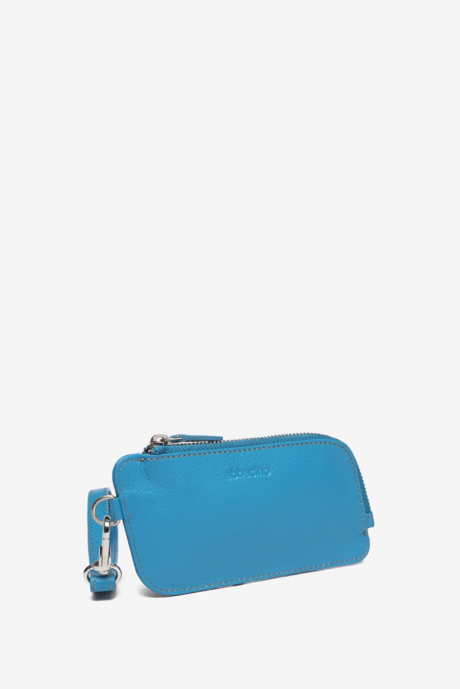 Abbacino Monedero de piel en azul Ofertas especiales