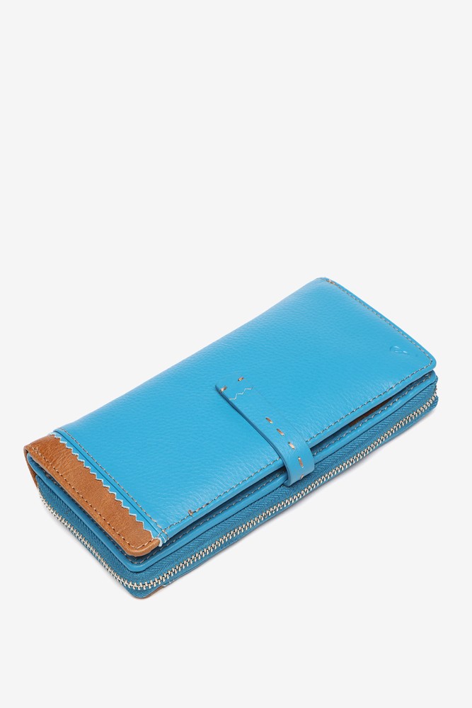 Abbacino Cartera grande de piel en azul Grandes ahorros