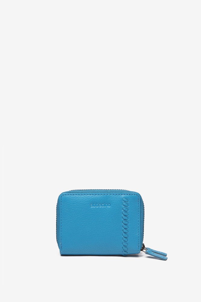 Abbacino Cartera pequeña de piel en azul Rebajas de fin de temporada