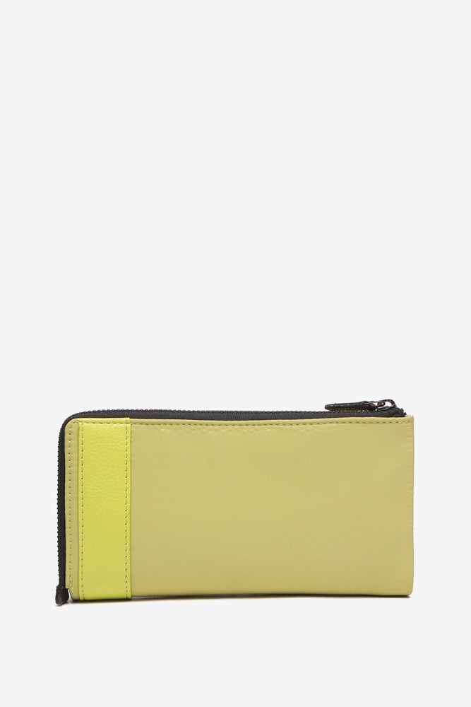 Abbacino Cartera grande de nylon y piel en verde Gran oferta