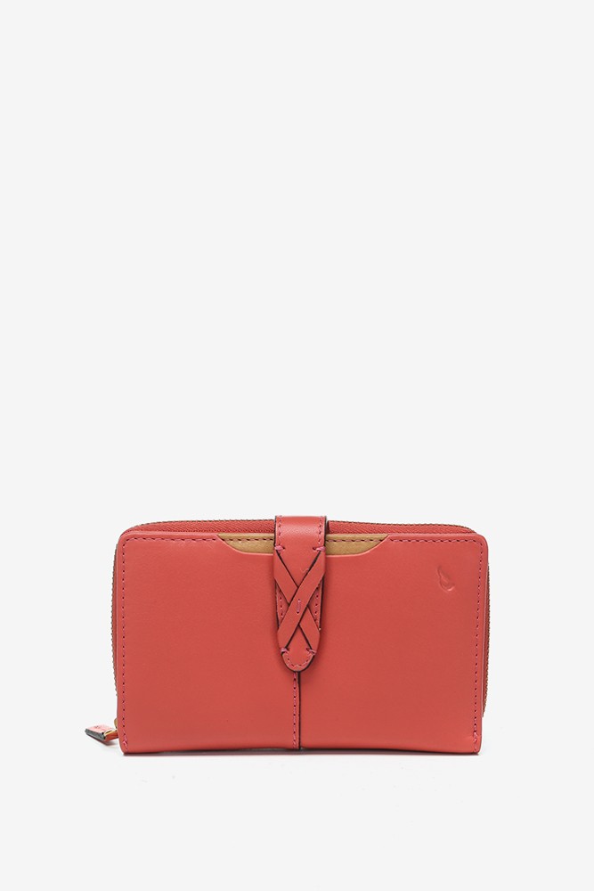 Abbacino Cartera mediana en piel coral Liquidación