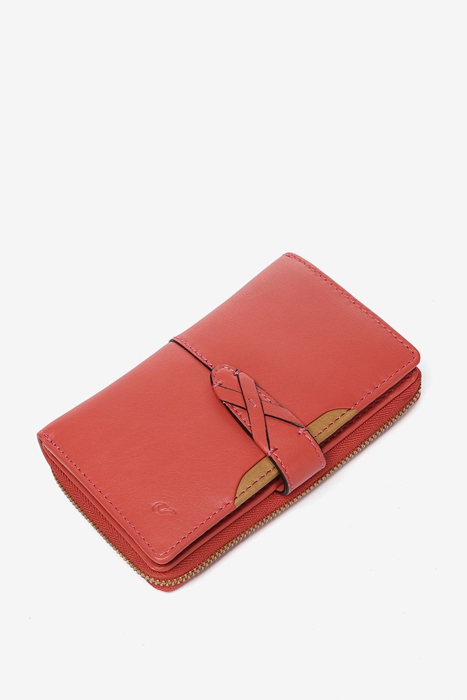 Abbacino Cartera mediana en piel coral Liquidación