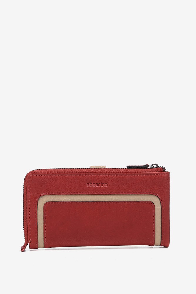 Abbacino Cartera grande en piel roja ÚLTIMAS EDICIONES