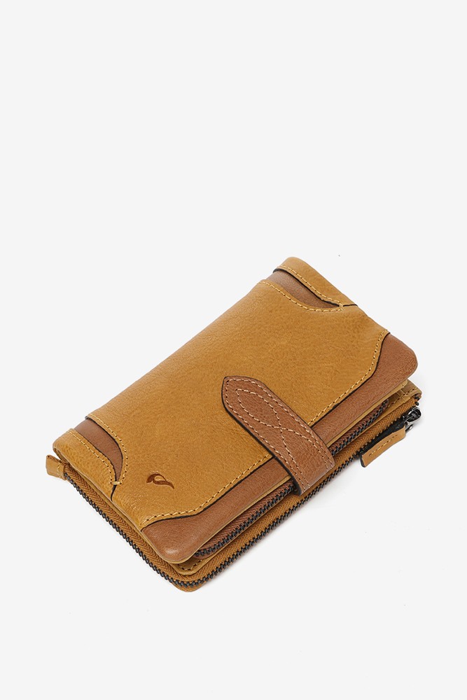 Abbacino Cartera mediana en piel ámbar Último día