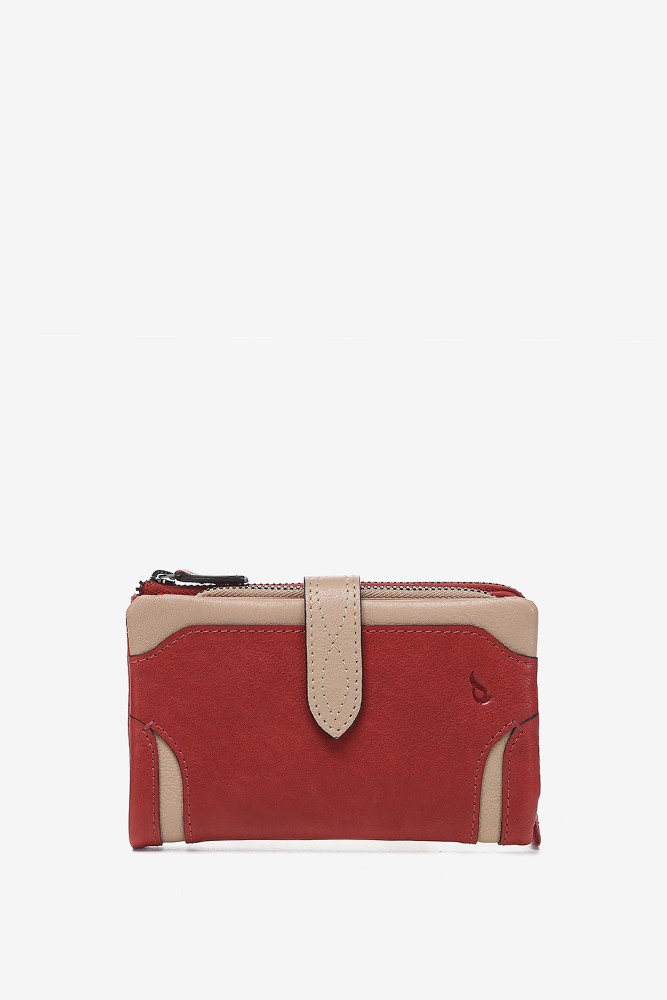 Abbacino Cartera mediana en piel roja Precio de fábrica
